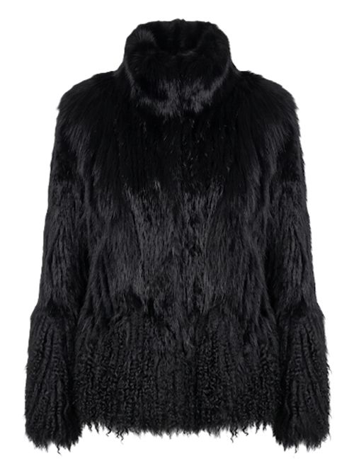 giacca - pelliccia tricot Queen P.a.r.o.s.h. | D470592QUEEN013 NERO